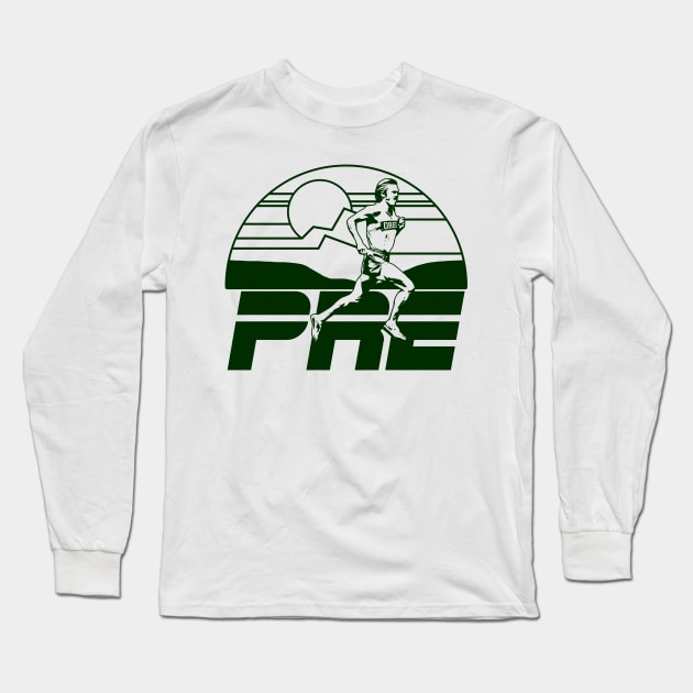 PRE Vintage Style Running Graphic Long Sleeve T-Shirt by darklordpug